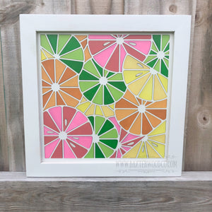 CITRUS FRUIT WALL ART FRAMED