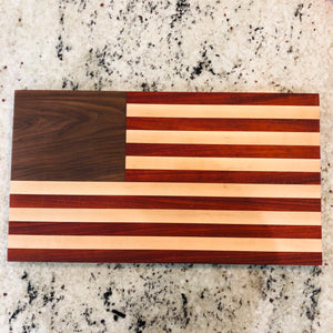 CUTTING BOARD US FLAG, EDGE-GRAIN