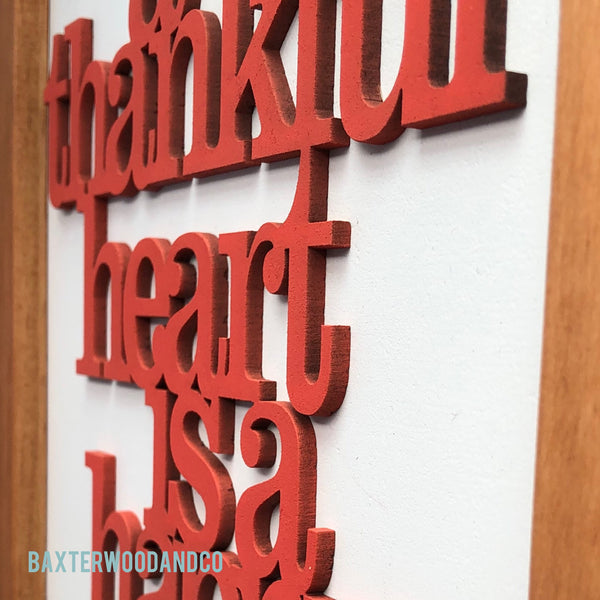 A THANKFUL HEART ❤️ 3D WALL ART SIGN