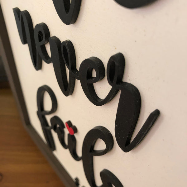 LOVE NEVER FAILS - 3D WALL FRAMED ART