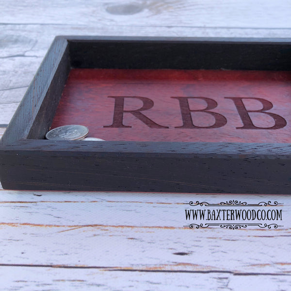 VALET TRAY, PERSONALIZED ENGRAVED