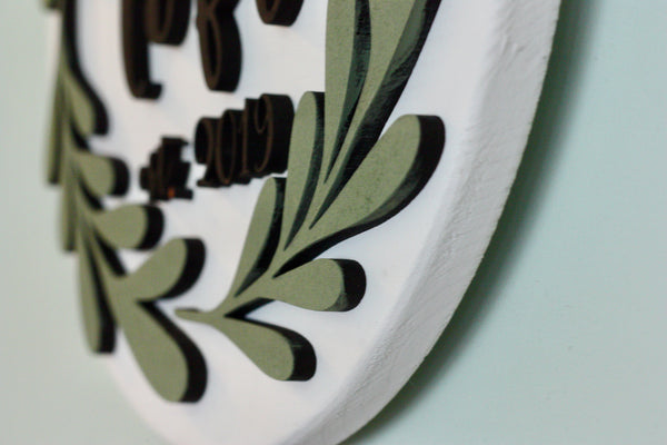WEDDING ESTABLISHED 3D WALL SIGN ROUND